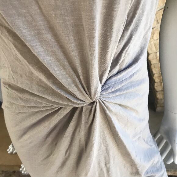 Gap Twist Front Tan Sleeveless Cotton Modal Dress Women's Size Small - Picture 4 of 5